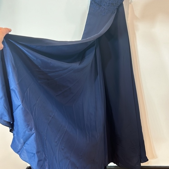 New hello Gorgeous Neptune navy corset upper prom dress gown women’s size 2 - Picture 6 of 9